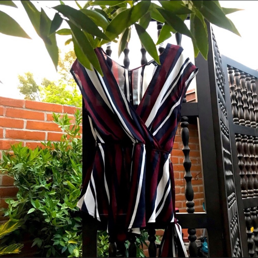 Express Stripped Top with belt